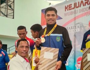 Masrul Amir Raih Medali Emas Cabor Wushu Tingkat Kabupaten Kota Se Malut